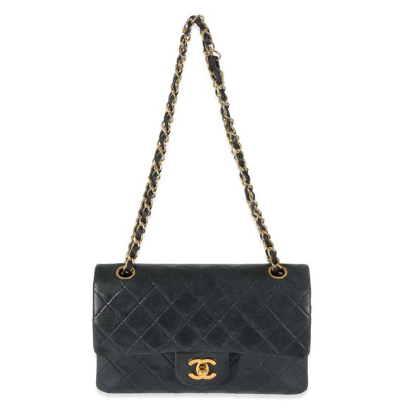 Chanel Vintage Navy Lambskin Small Classic Flap - Picture 4 of 8